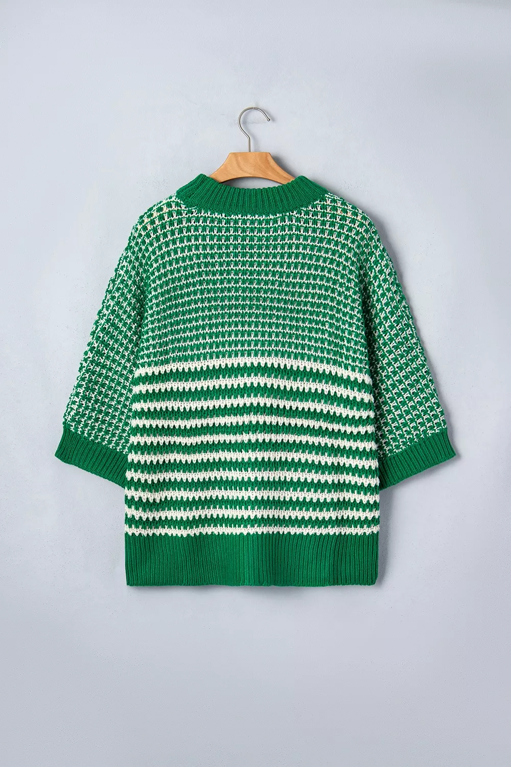Striped Textured Knit Sweater, image 5