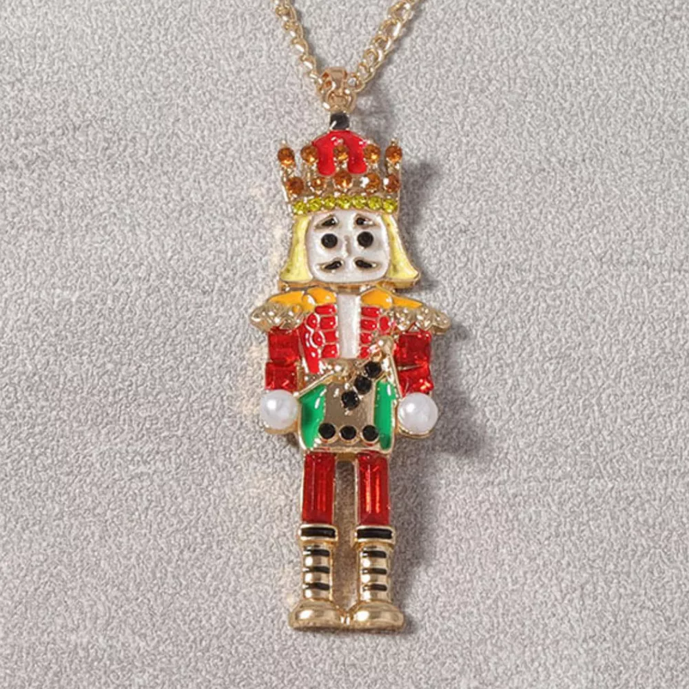 18K Gold-Plated Nutcracker Pendant Necklace