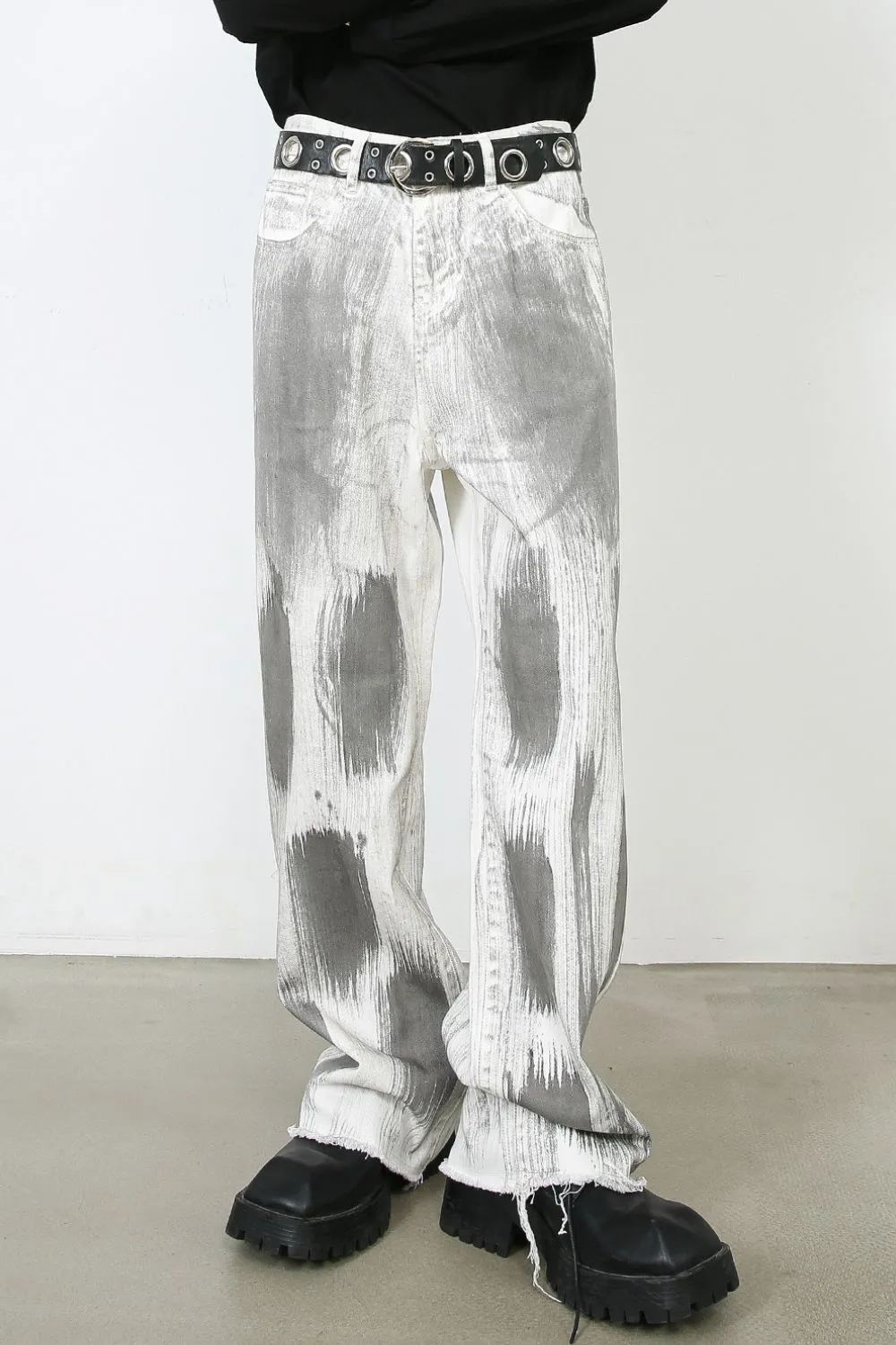 Men's Contrast Loose Jeans, image 3
