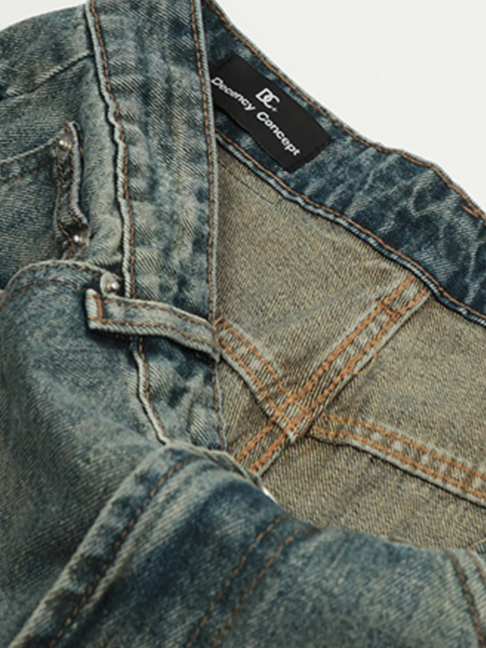 Men's Distressed Straight Leg Jeans, image 8