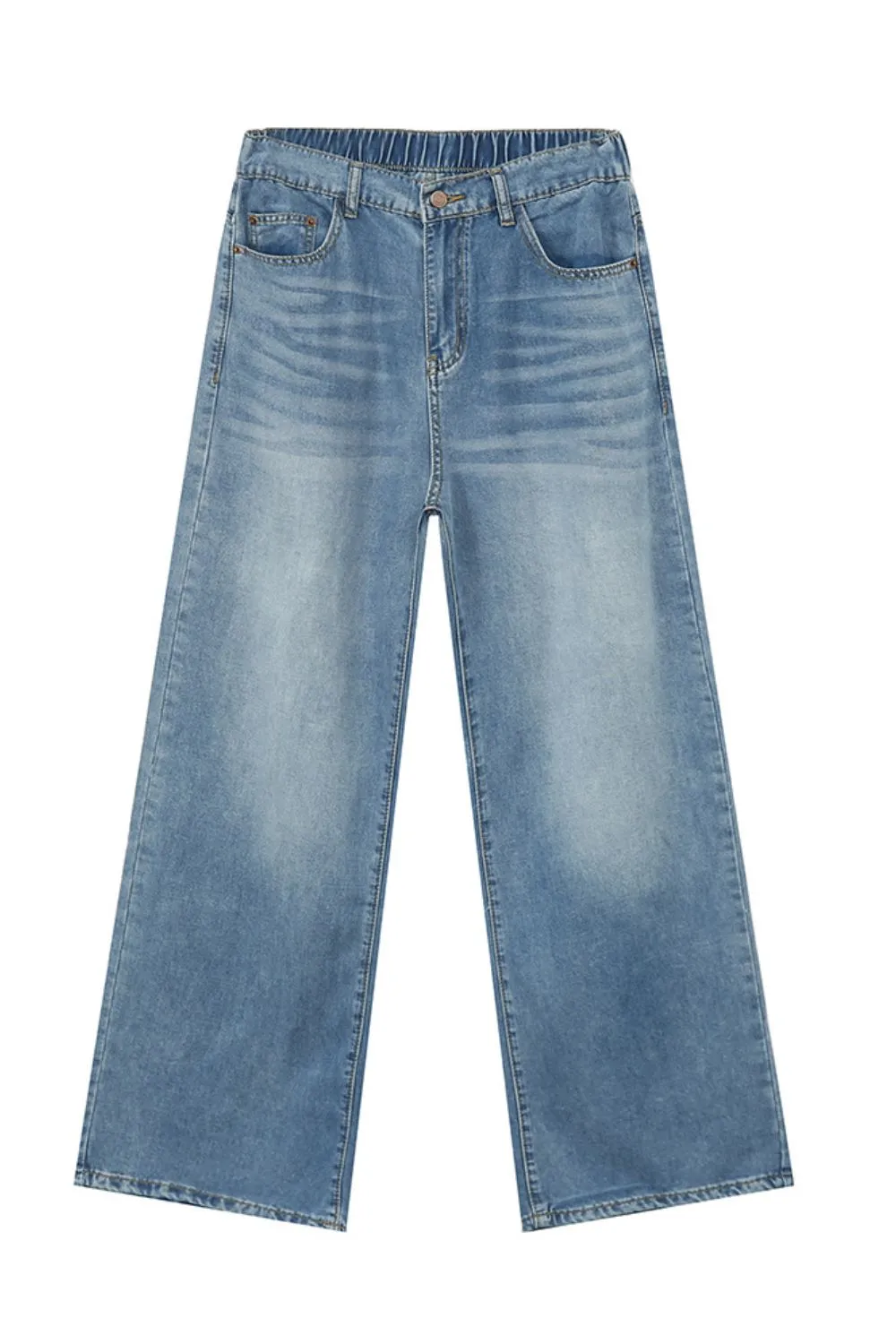 Men's Washed Straight Jeans, image 6