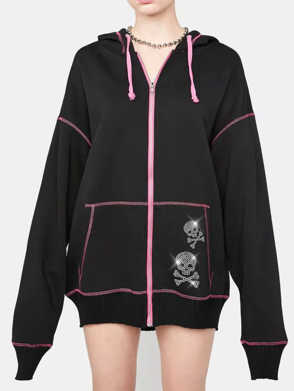 Halloween Zip-Up Drawstring Hoodie, image 5