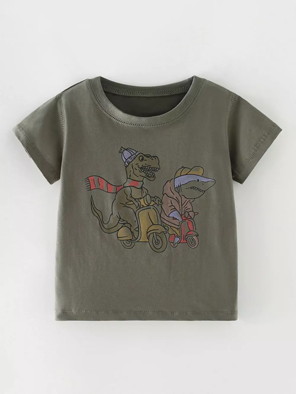 Children's Dinosaur Round Neck T-Shirt