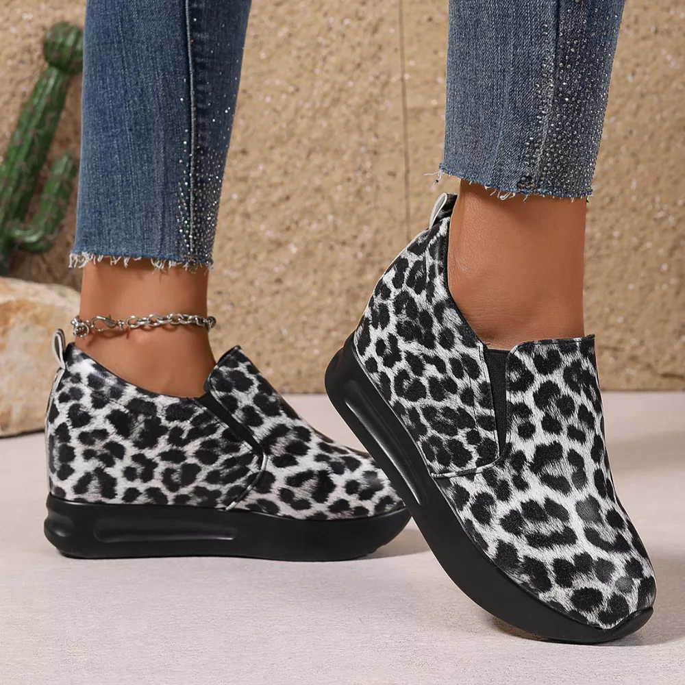 Leopard Platform Slip-Ons, image 7