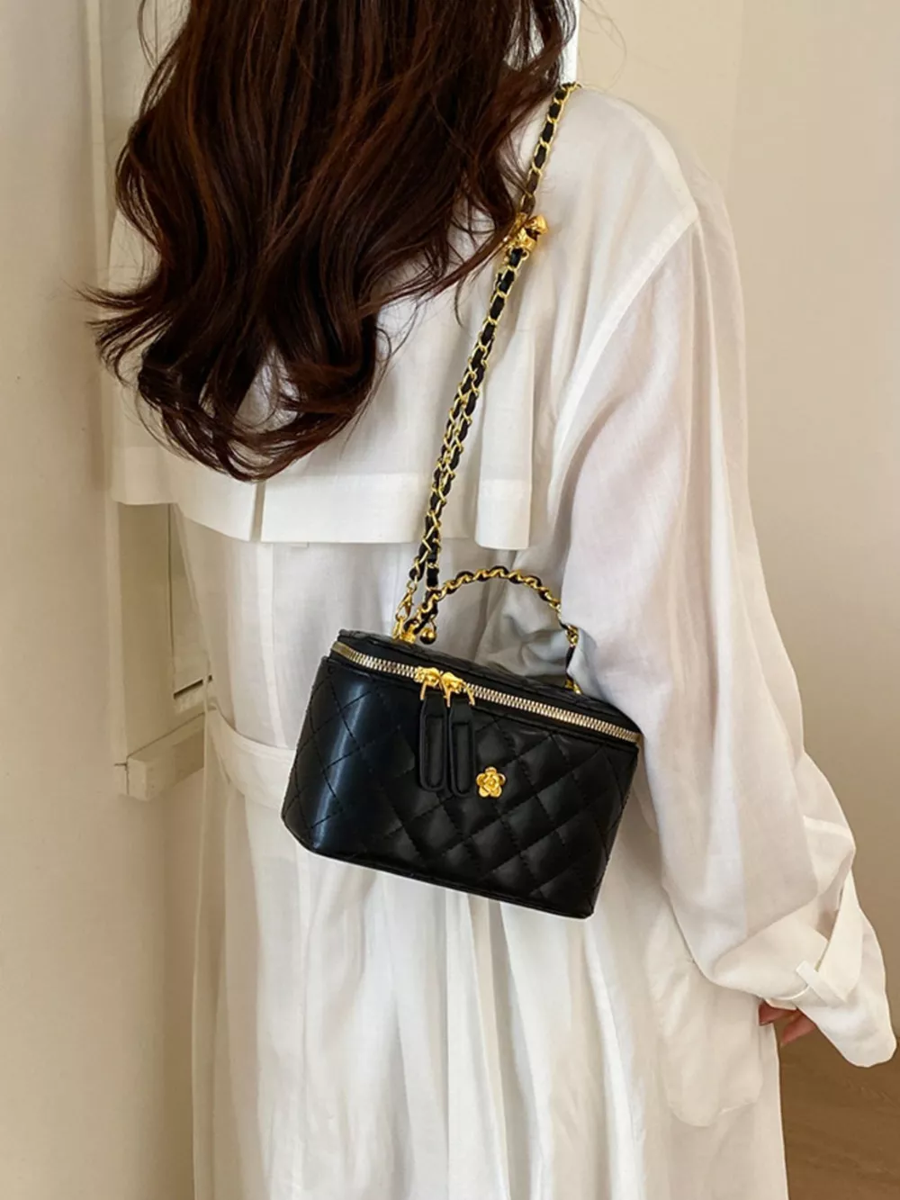Quilted Chain Crossbody Bag, image 5