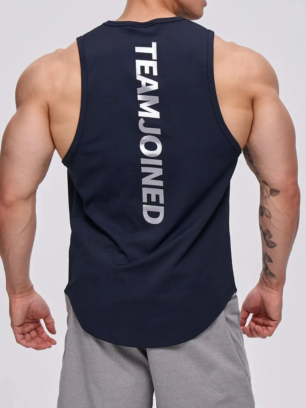 Men's Plus Size Letter Round Neck Active Tank, image 8