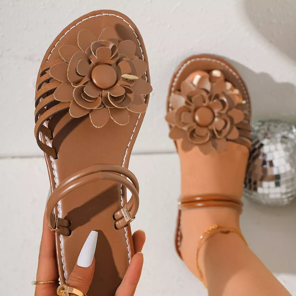 Floral Embellished Sandals, image 4