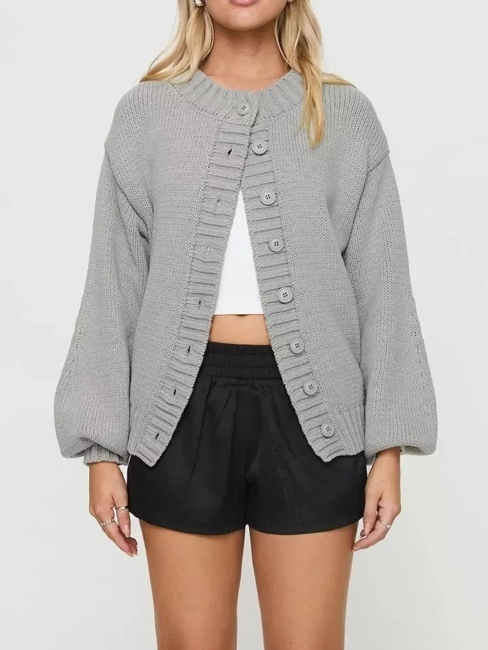 Button-Down Knit Cardigan, image 8