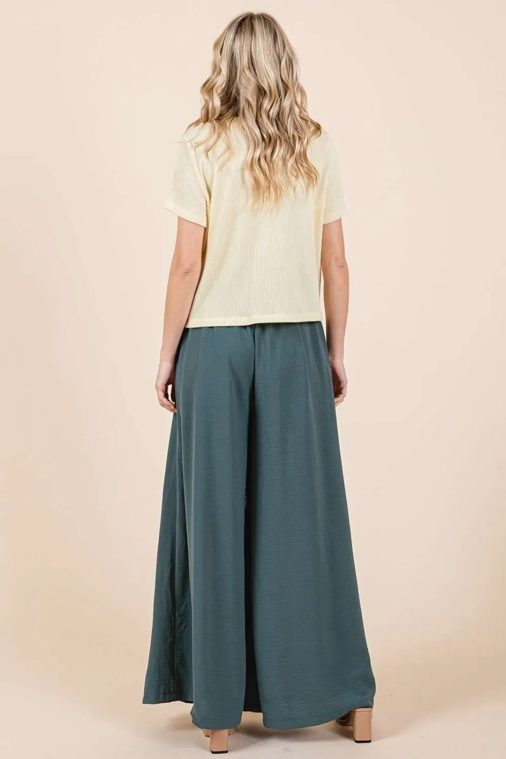 Pleated Wide Leg Pants, image 2