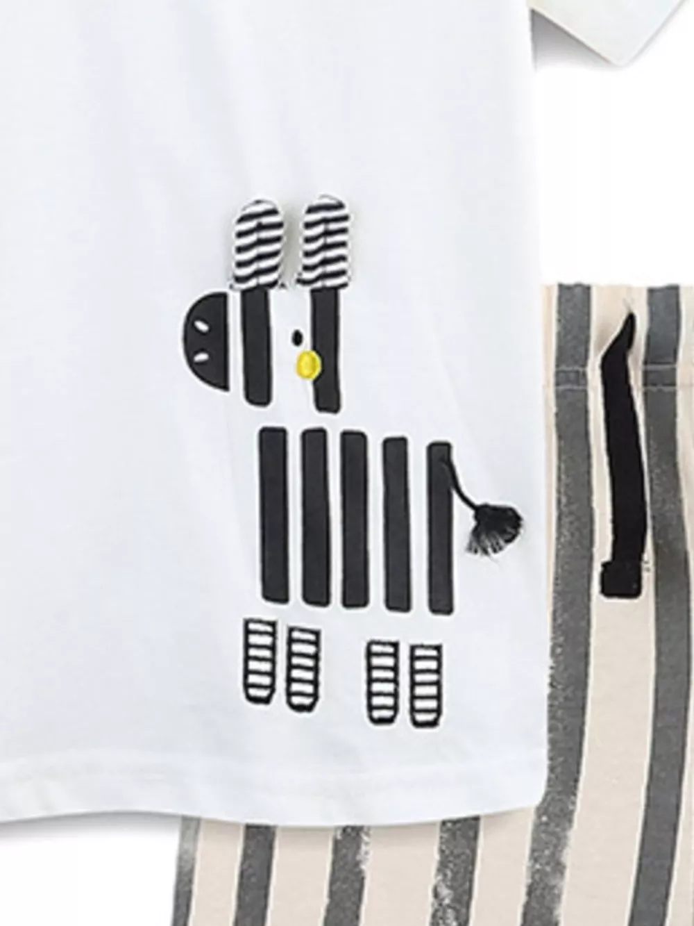 Children's Zebra Short Sleeve Tee and Striped Shorts Set, image 4