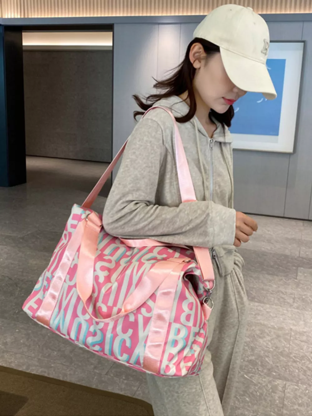 Letter Print Travel Bag, image 5