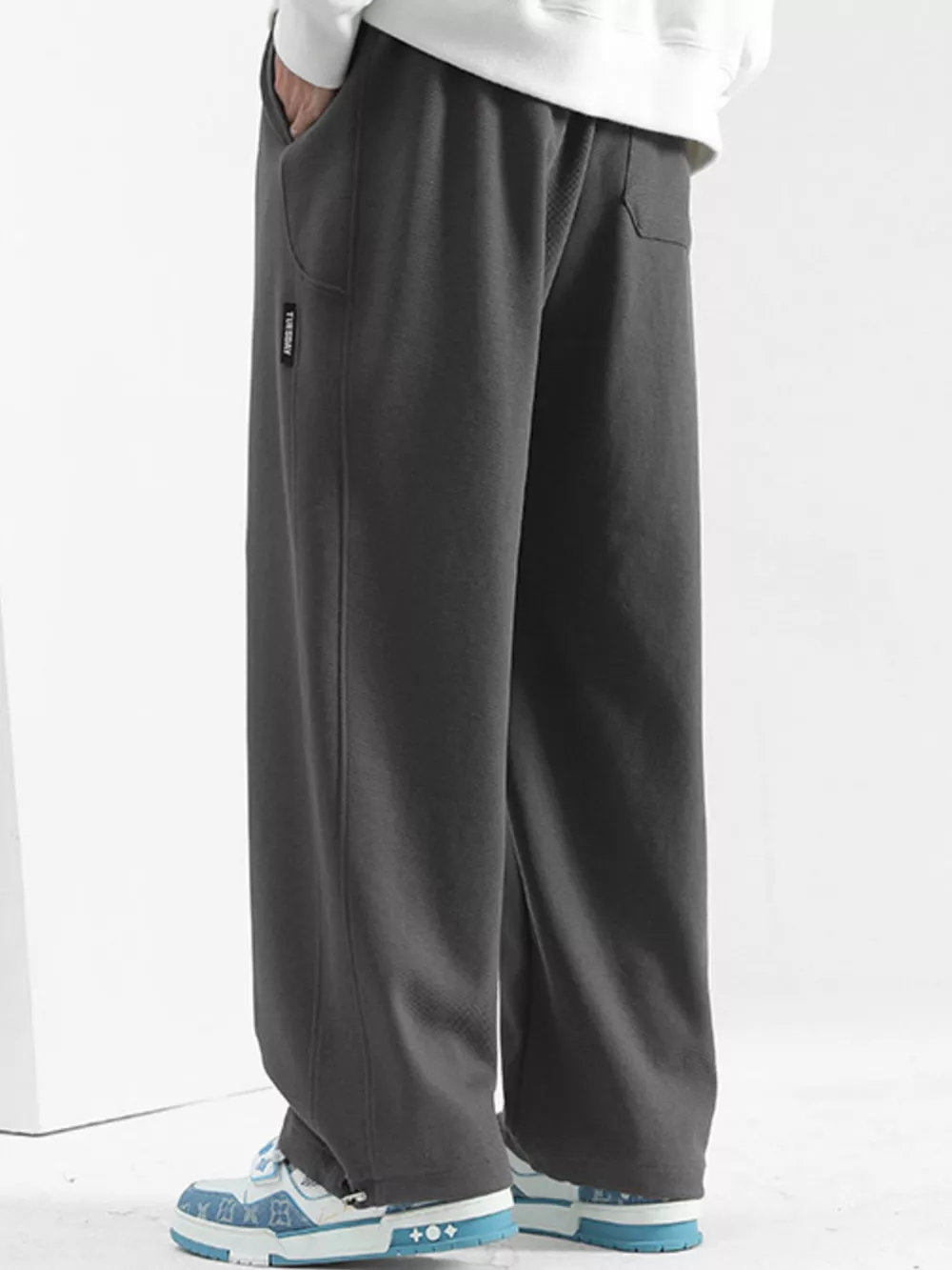 Men's Plus Size Casual Loose-Fit Drawstring Pants, image 5