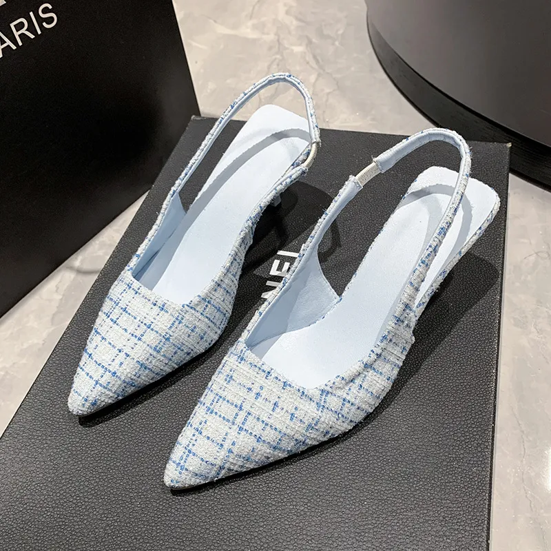 Point Toe Kitten Heel Slingback Pumps, image 4