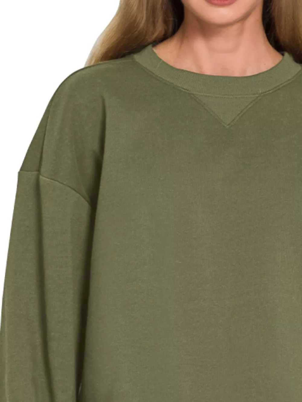 Fleece Long Sleeve Sweatshirts & Shorts Set, image 3