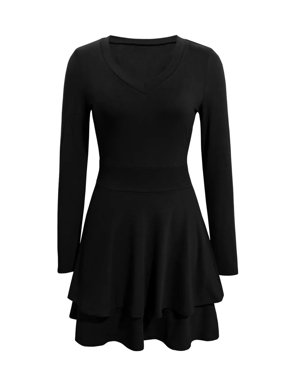 V-Neck Layered Ruffle Mini Dress, image 20