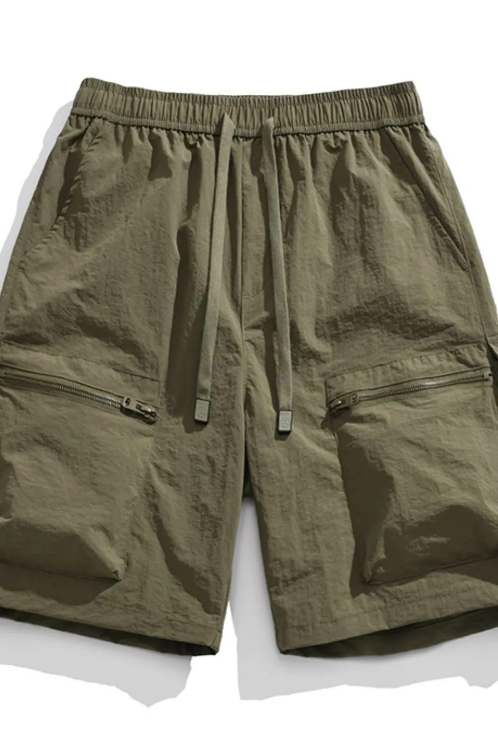Men's Plus Size Drawstring Cargo Shorts