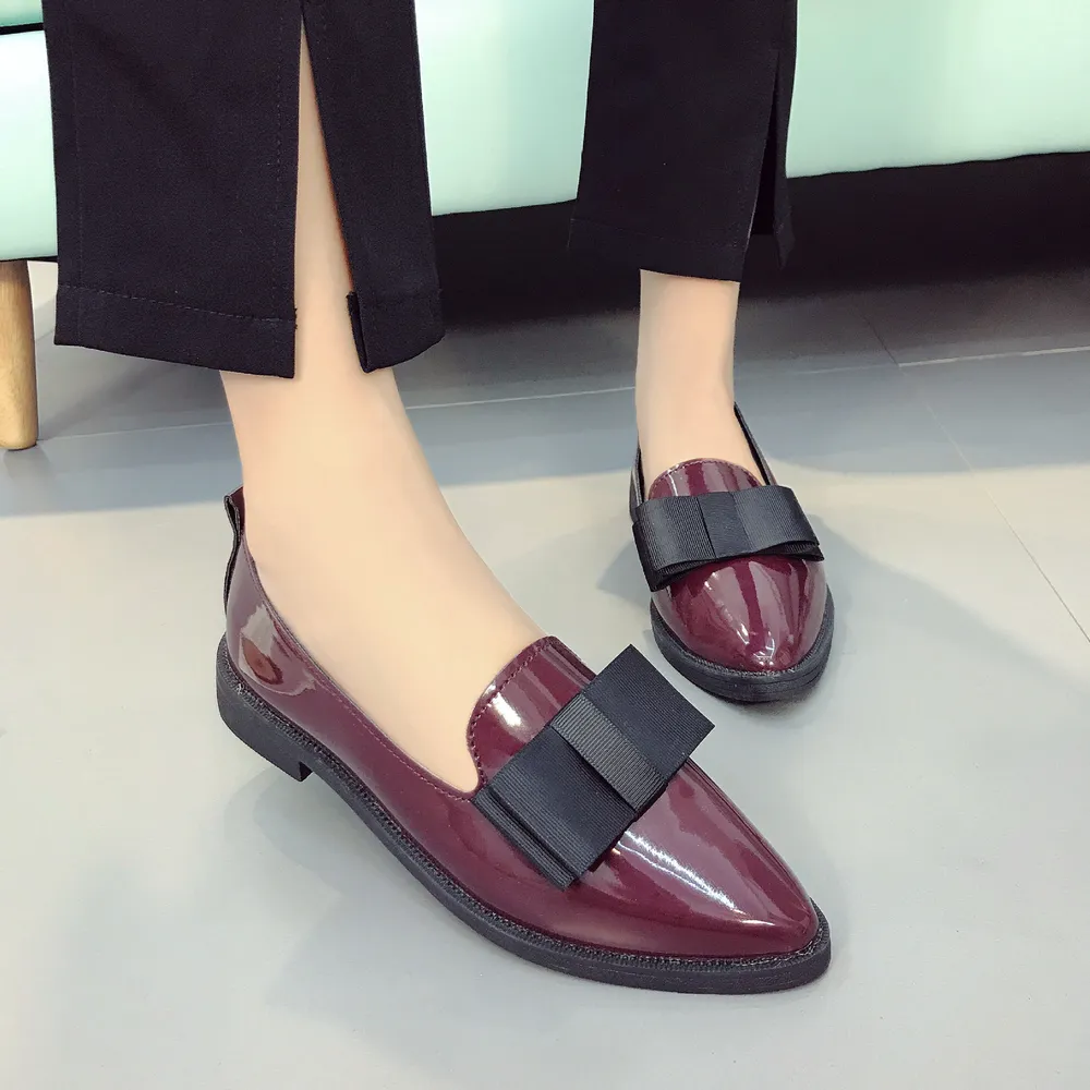 Point Toe Loafers with Bow, image 2