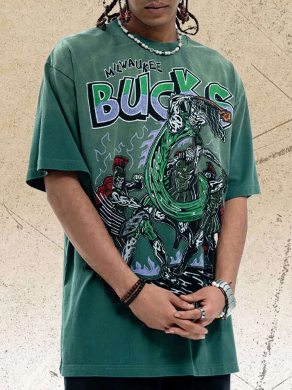 Men's Graphic Round Neck Short Sleeve T-Shirt, image 2