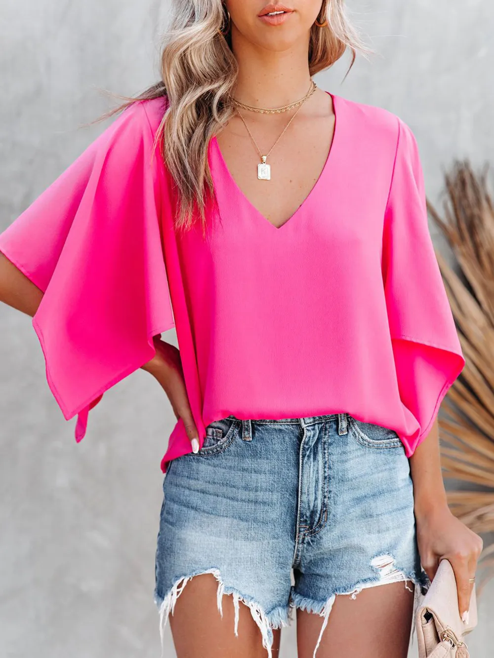 V-Neck Half Sleeve Blouse, image 9