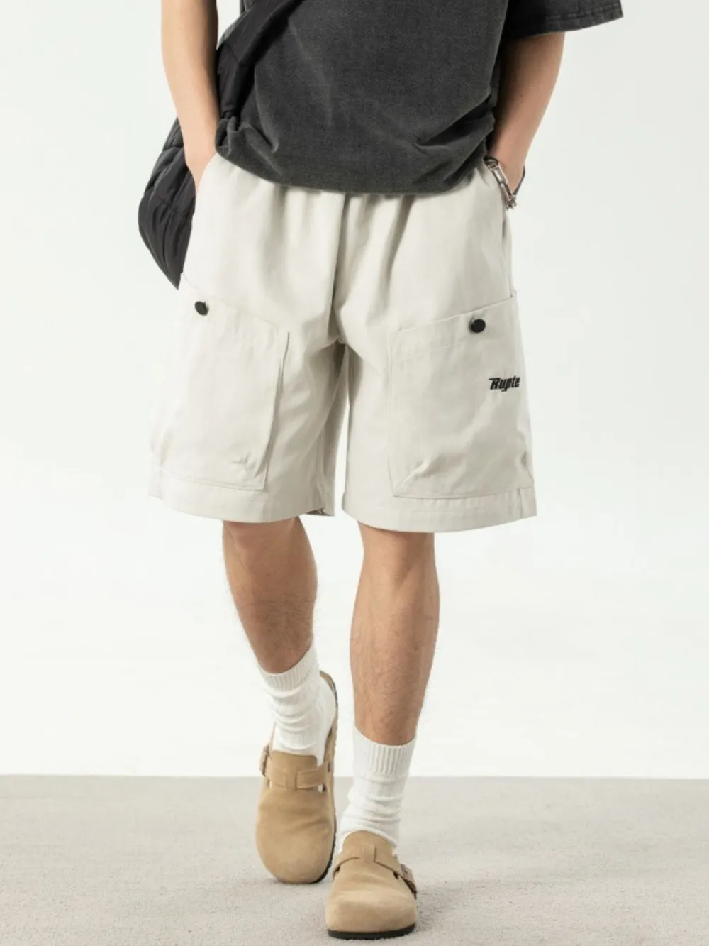Men's Plus Size Drawstring Shorts with Pockets, image 3