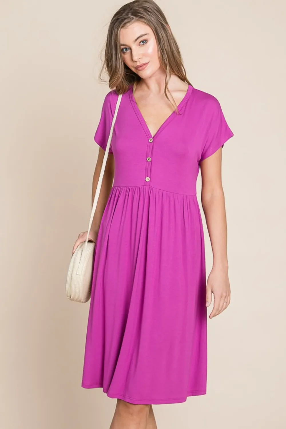 V-Neck Short Sleeve Dress, image 4