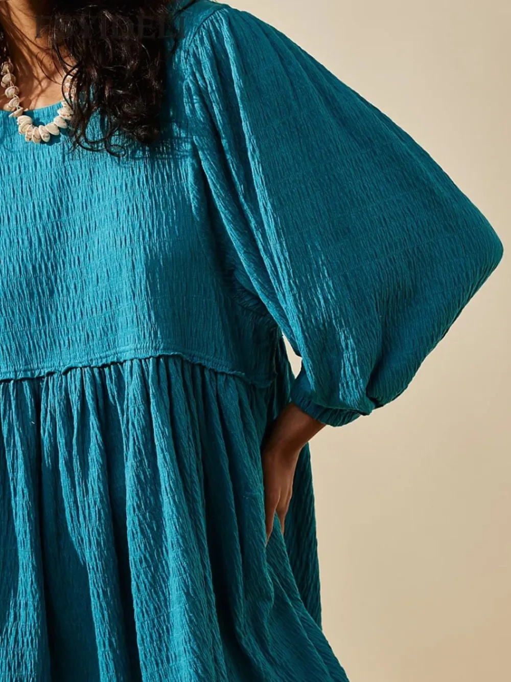 Cutout Textured Long Sleeve Mini Dress, image 11