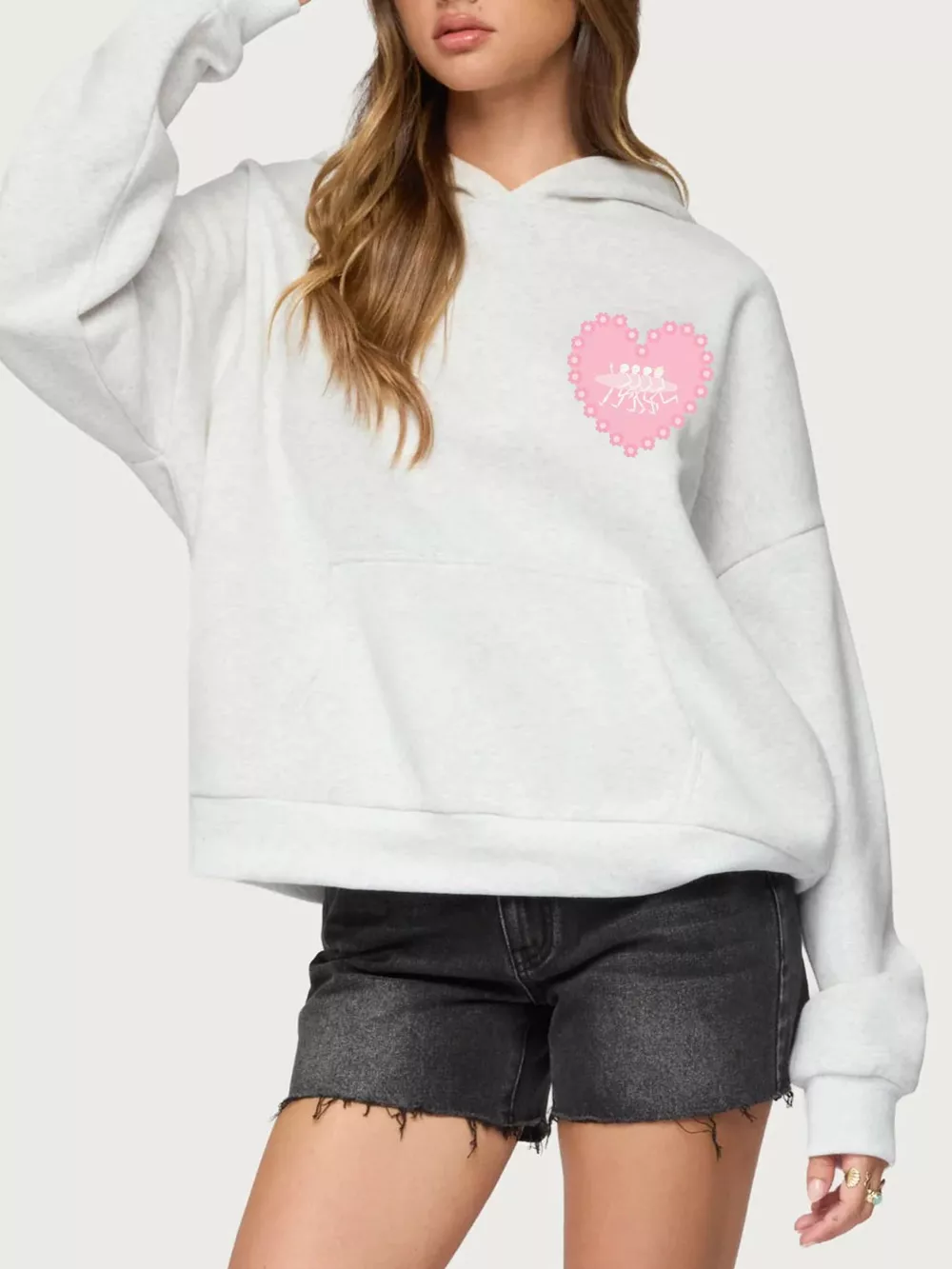 Drop Shoulder Graphic Hoodie with Kangaroo Pocket, image 8
