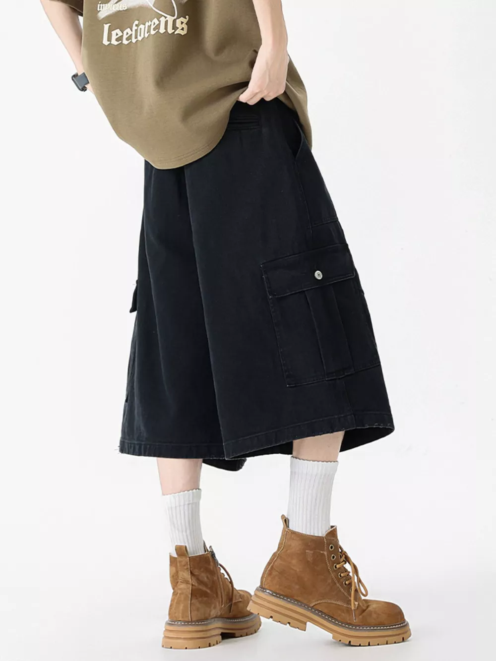 Men's Full Size Loose Fit Cargo Shorts Plus Size, image 7