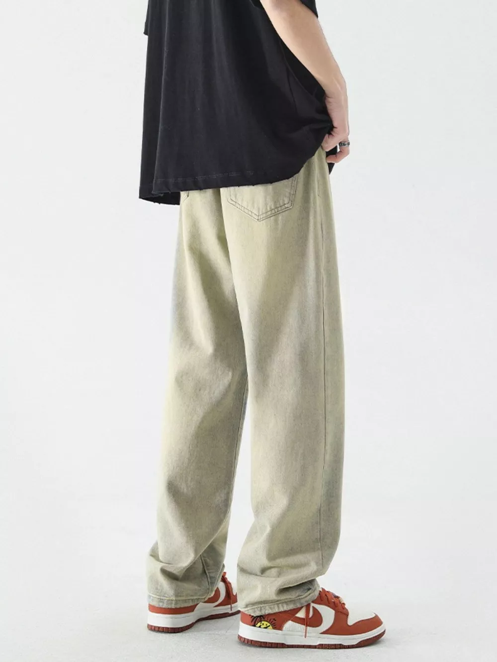 Men's Full Size Vintage Wash Wide Leg Jeans Plus Size, image 13