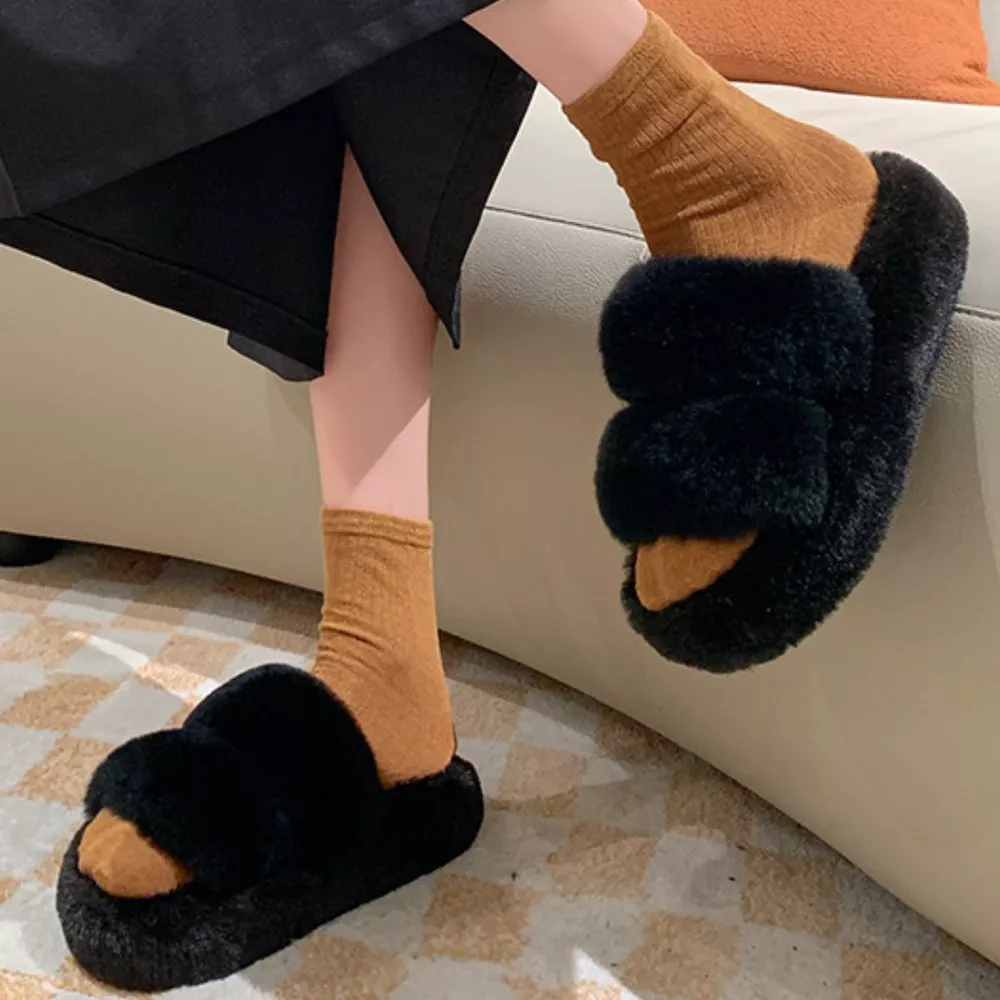 Fluffy Open Toe Slippers, image 4