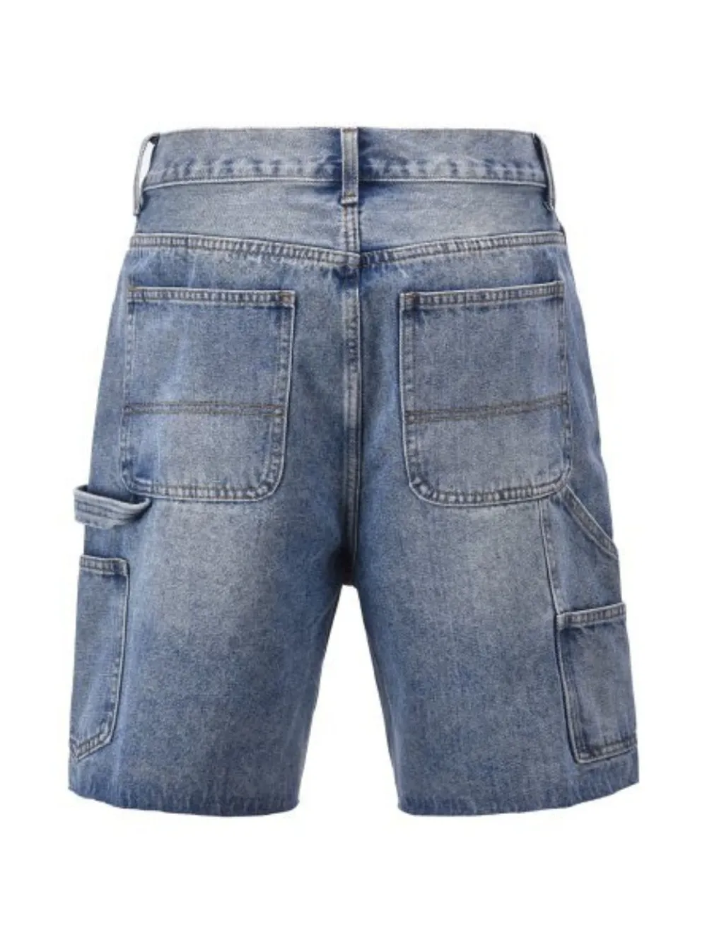 Men's Washed Cargo Denim Shorts, image 3