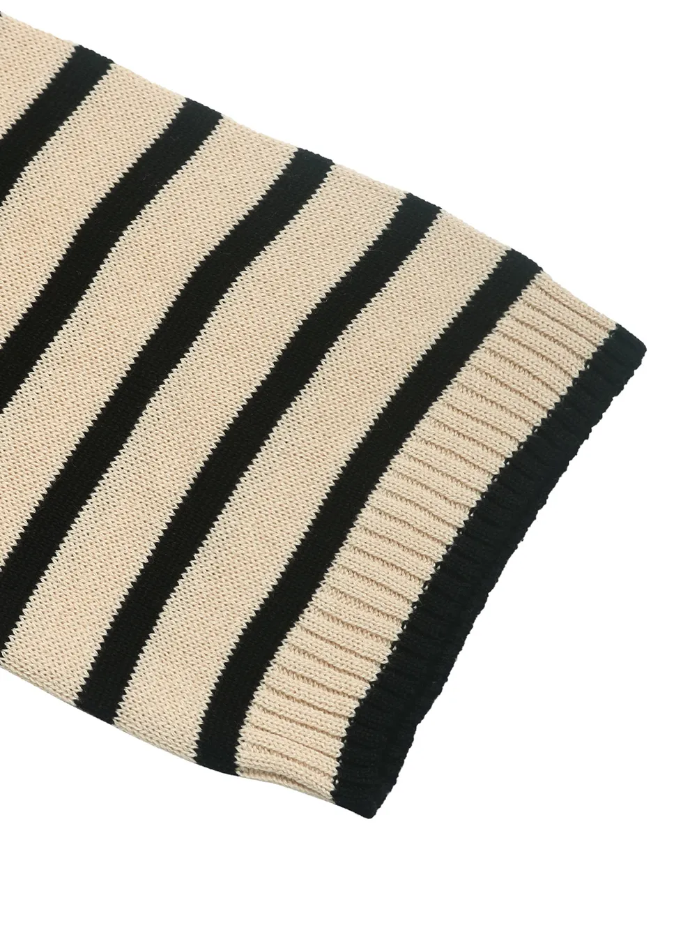 Striped Round Neck Long Sleeve Knit Top, image 3