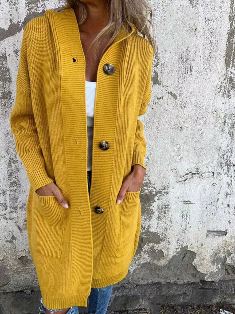 Full Size Button-Down Hooded Cardigan Plus Size, image 10