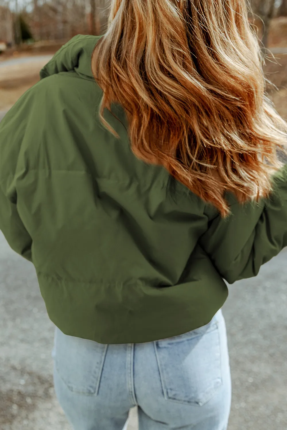 Zip Up Collared Neck Coat with Pockets, image 8