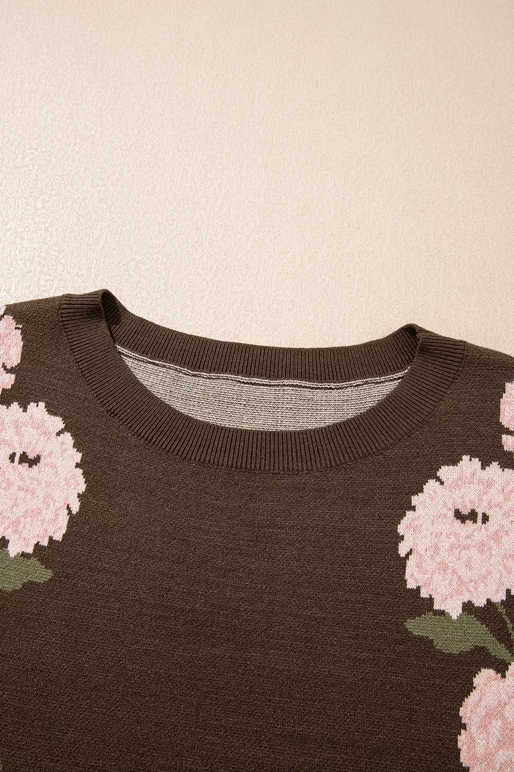 Floral Print Drop Shoulder Relaxed Sweater, image 10