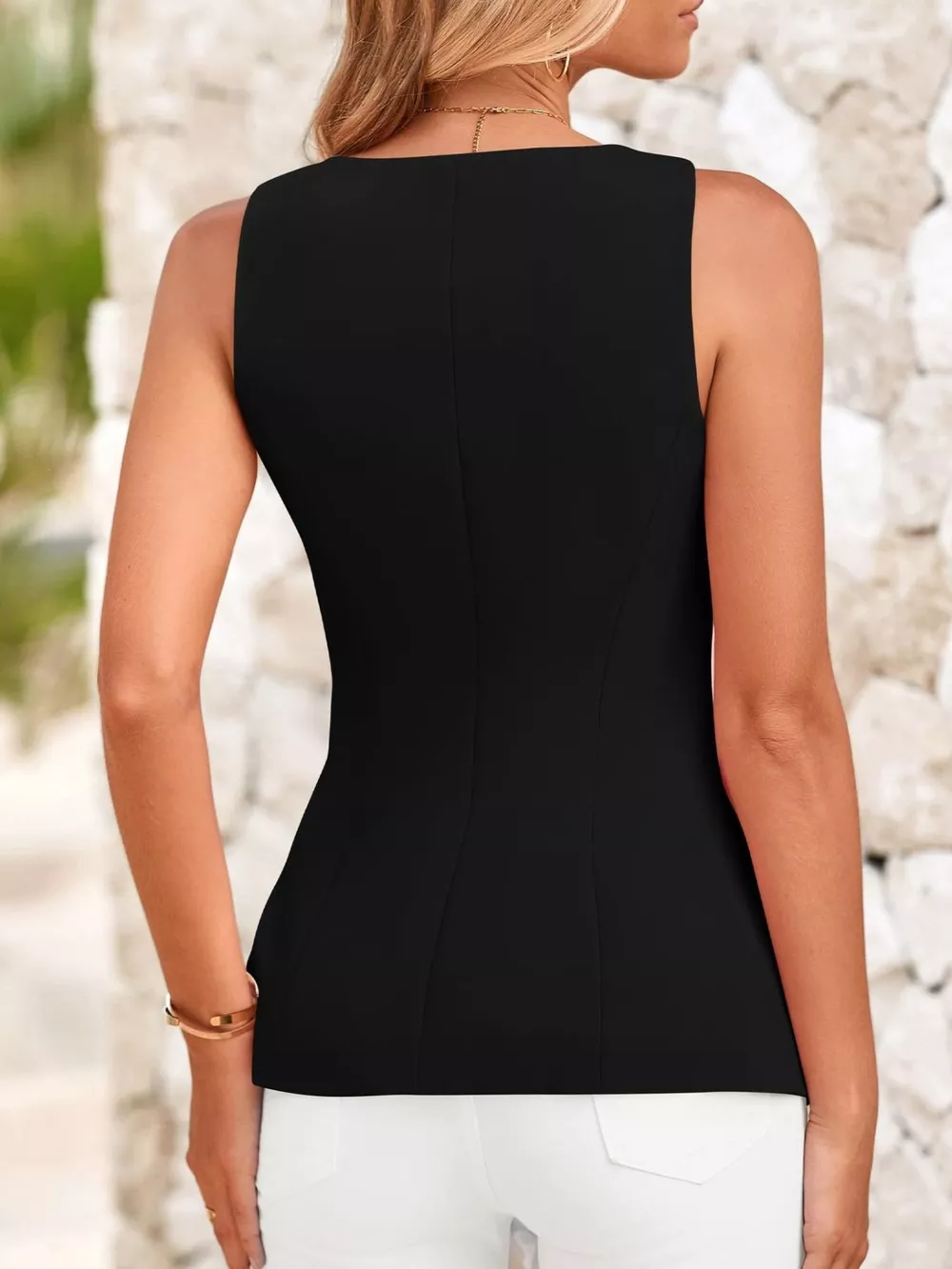 Square Neck Button-Up Vest, image 16