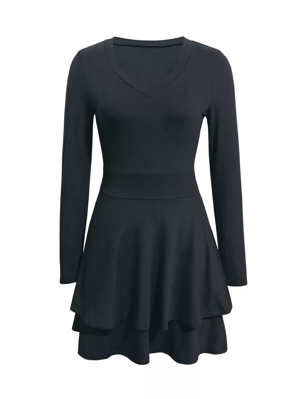 V-Neck Layered Ruffle Mini Dress, image 21