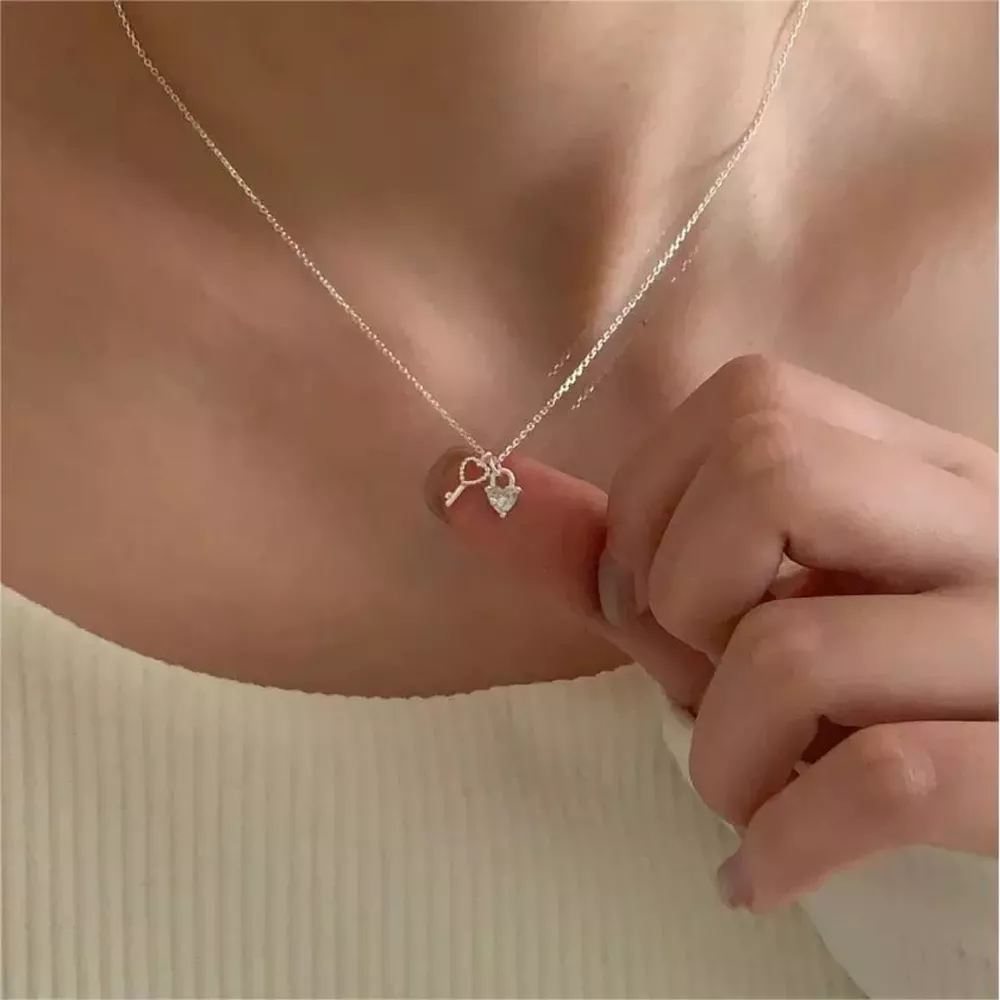 925 Sterling Silver Heart Necklace, image 3