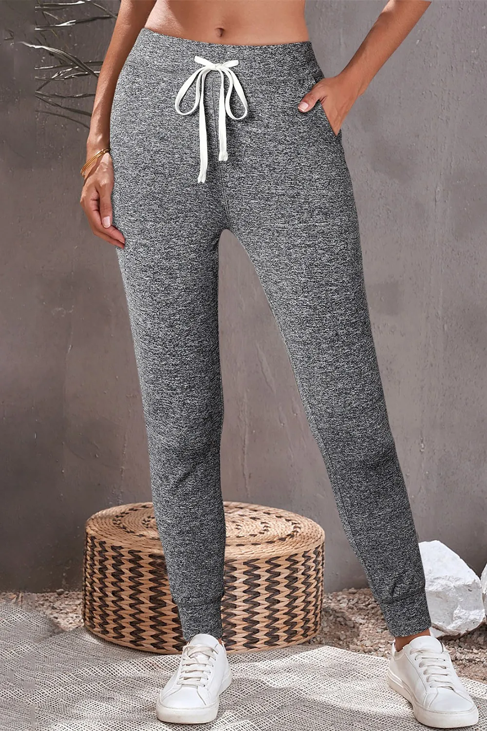 Drawstring Joggers with Pockets, image 7
