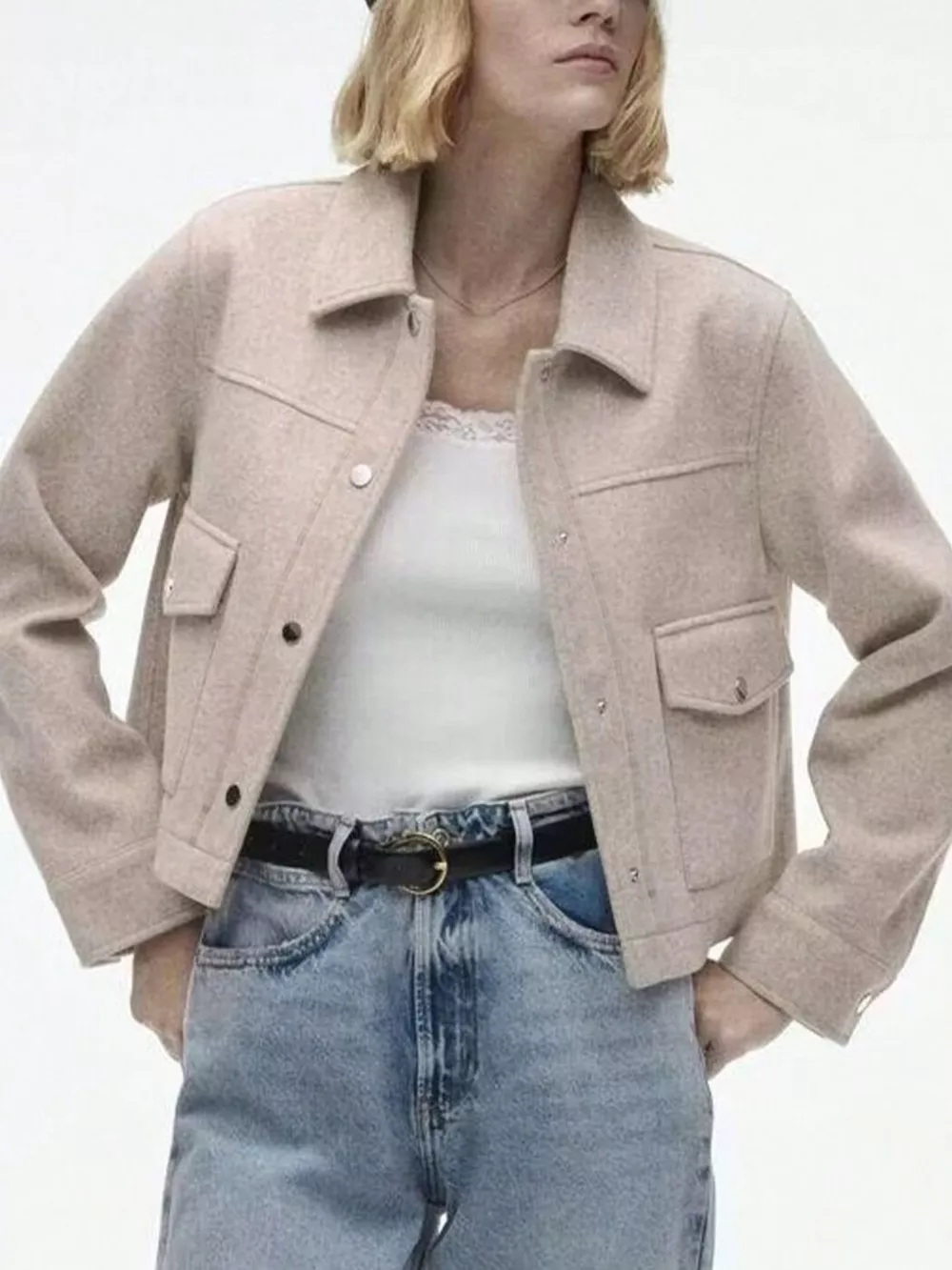 Snap Down Long Sleeve Jacket, image 2