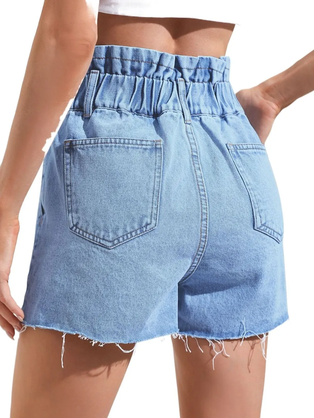 Denim Shorts with Pockets, image 2