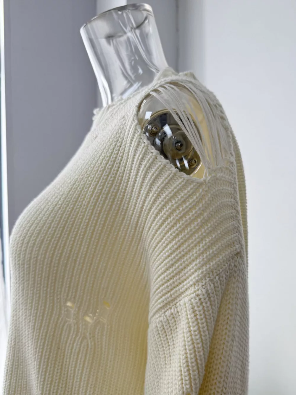 Distressed Long Sleeve Sweater and Skirt Set, image 10