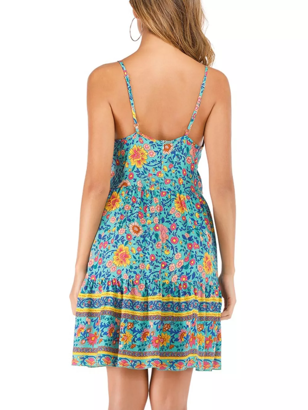 Floral Print Spaghetti Strap Mini Dress, image 3