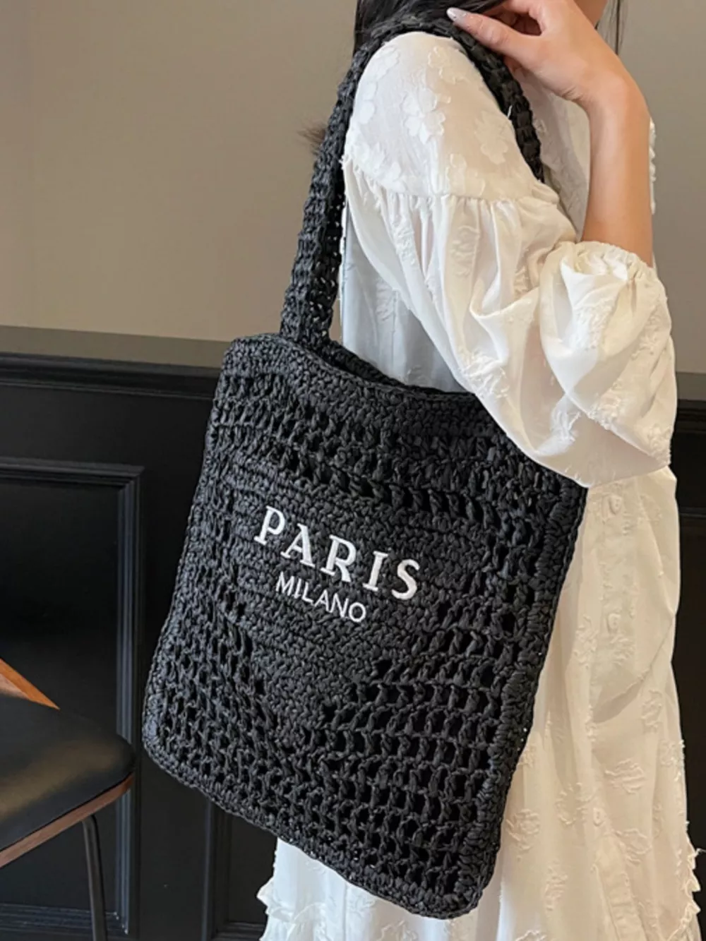 Crochet Knit Shoulder Bag, image 4