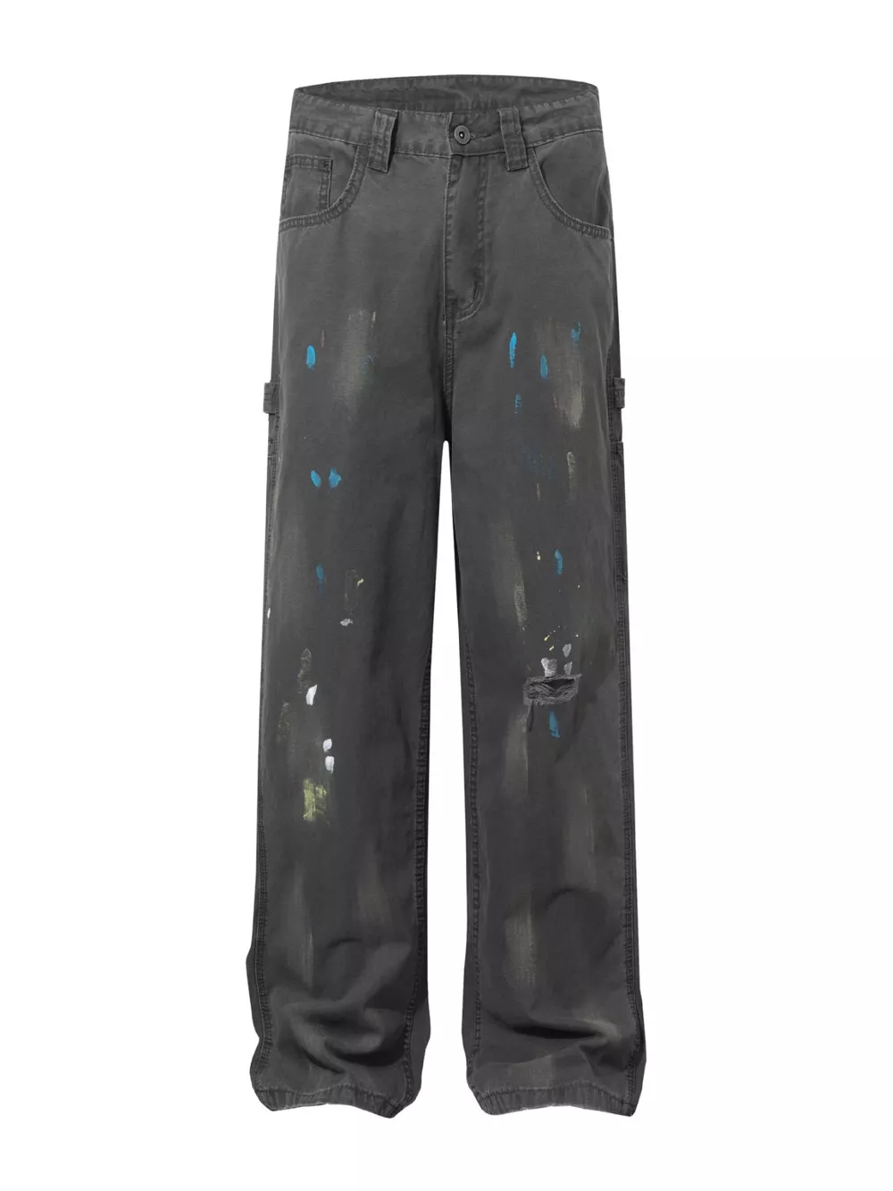Men's Paint Splatter Wide Leg Pants