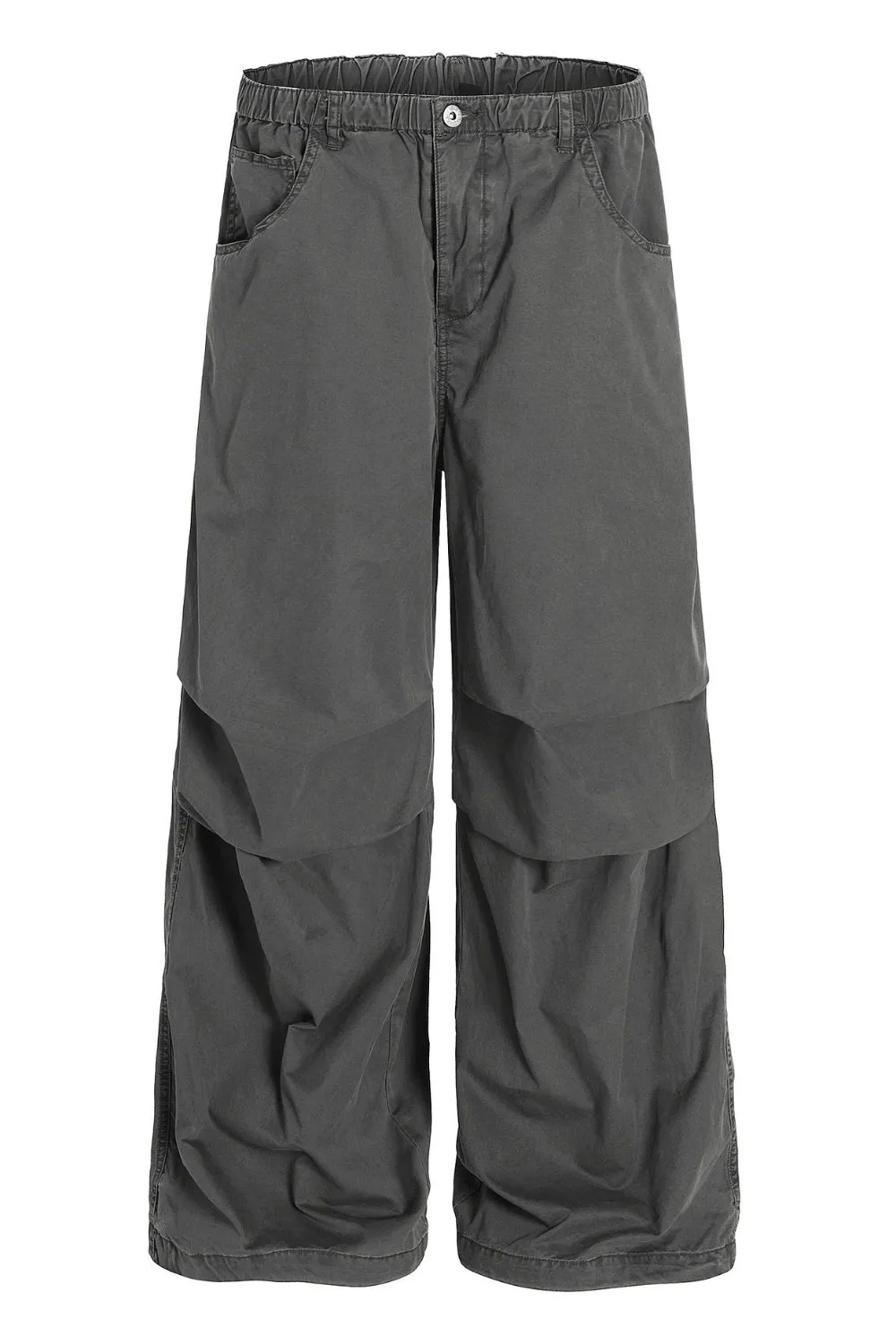 Men's Wide Leg Cargo Pants with Elastic Waistband, image 2