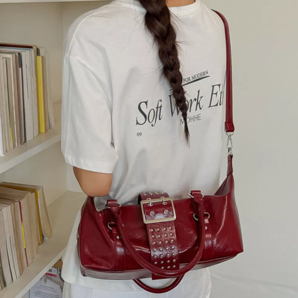 Rivet Embellished Crossbody Bag, image 7