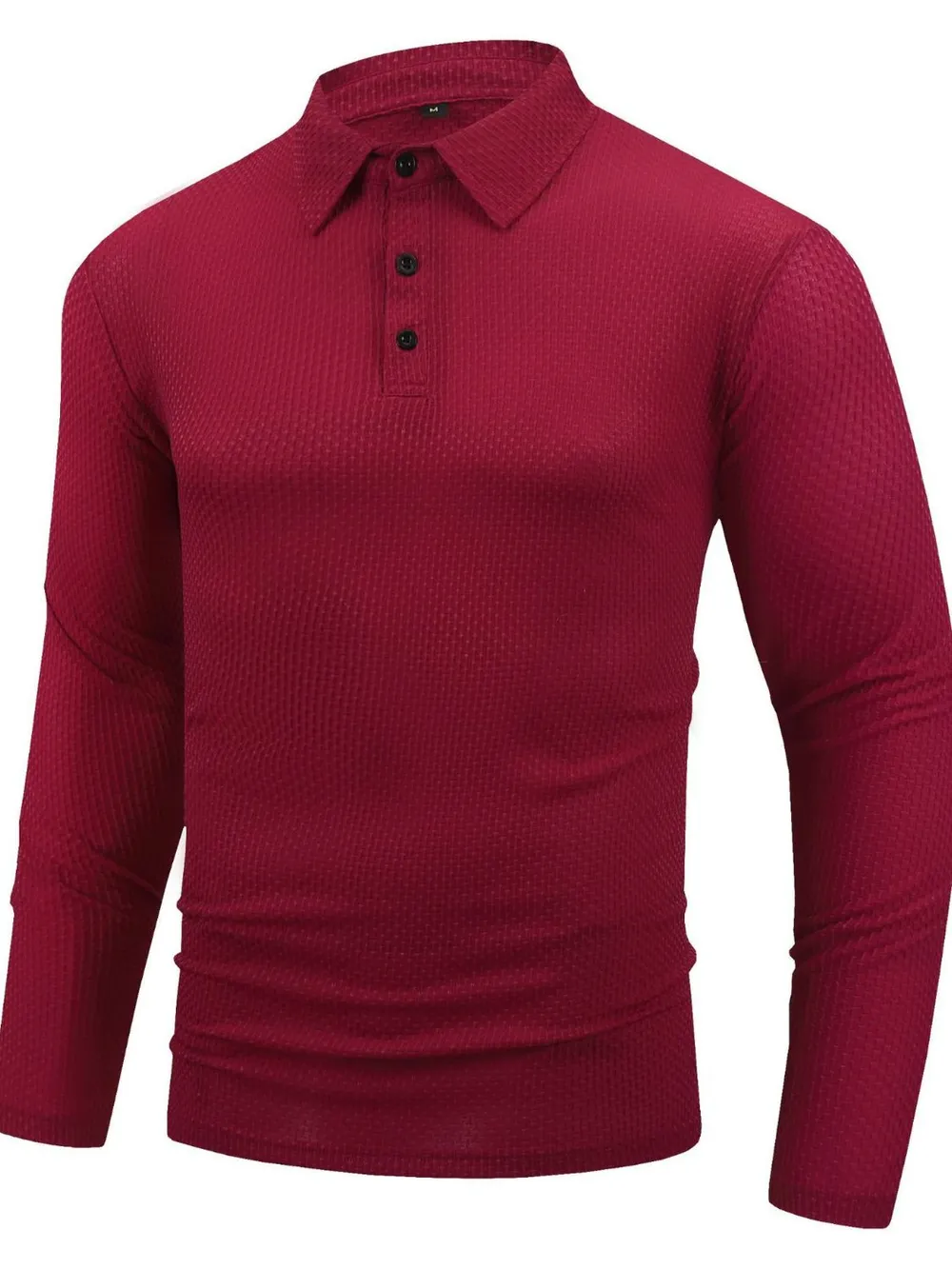 Men's Full Size Button Detail Long Sleeve Top Plus Size, image 4