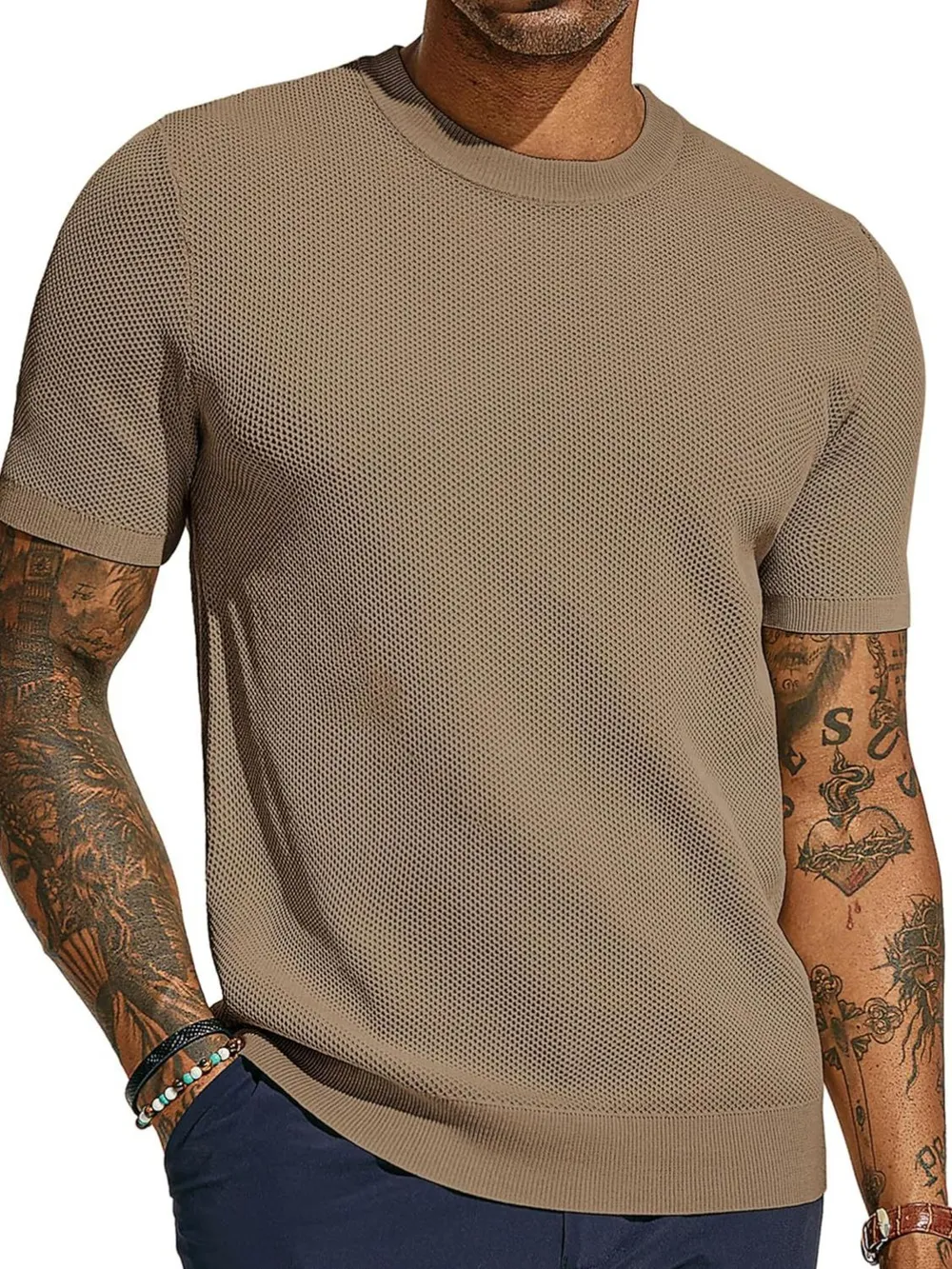 Men's Full Size Round Neck Short Sleeve T-Shirt Plus Size, image 6