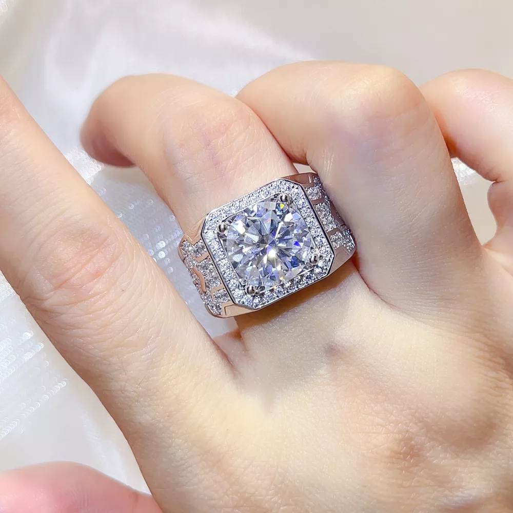 5 Carat 925 Sterling Silver Moissanite Ring